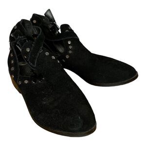 Carlos By Carlos Santana Boots Womens 6 Blake Studded Ankle Booties Black Suede